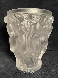 Lalique Bacchantes Vase Mint Condition, Signed Original