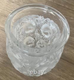 Lalique Bagatelle Bird Themed Frosted Crystal Vase Signed France