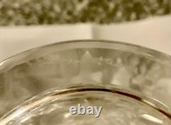 Lalique Bagatelle Frosted Crystal Sparrow & Foliage Vase France Signed Art Glass