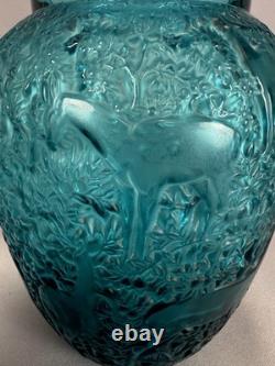 Lalique Blue Bitches Vase