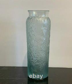 Lalique Bougainvillier Blossom Blue/Grey Vase