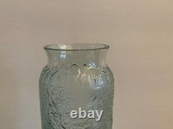 Lalique Bougainvillier Blossom Blue/Grey Vase