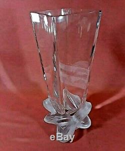 Lalique Clear Crystal 11 Square Vase