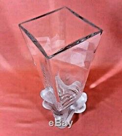 Lalique Clear Crystal 11 Square Vase