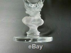 Lalique Crystal 11 Vase, Frosted Deer Base Wow