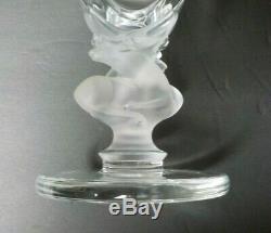 Lalique Crystal 11 Vase, Frosted Deer Base Wow