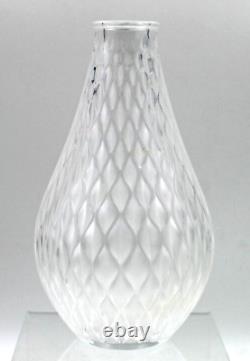 Lalique Crystal Art Glass Vibration Clear Vase 6 1/4