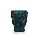 Lalique Crystal Bacchantes Deep Green Vase Small #10547700 Brand Nib Save$$ F/sh
