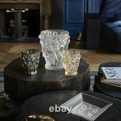 Lalique Crystal, Bacchantes Small Crystal Vase, Bronze -in Original Packing