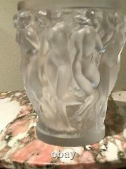 Lalique Crystal Bacchantes Vase Large