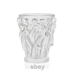 Lalique Crystal (Brand New) Bacchantes Vase Small Clear 10547500 Height 14cm