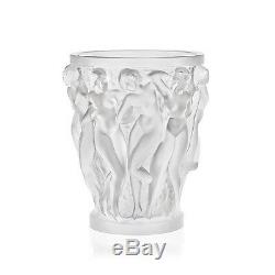 Lalique Crystal (Brand New) Bacchantes Vase Small Clear 10547500 Height 14cm