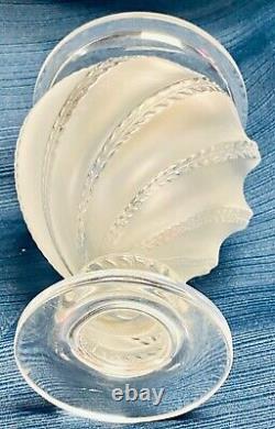Lalique Crystal Ermenonville Vase France French Art Glass Vintage Signed