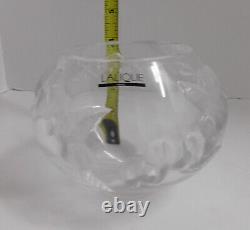 Lalique Crystal France Glycines Vase Frosted & Clear Art Glass