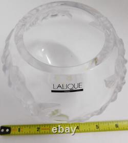 Lalique Crystal France Glycines Vase Frosted & Clear Art Glass