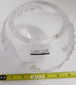 Lalique Crystal France Glycines Vase Frosted & Clear Art Glass