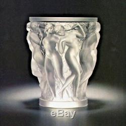 Lalique Crystal Large Bacchantes Vase #1220000 Brand Nib Frosted Women Save $$$