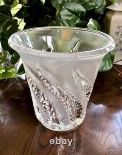 Lalique Crystal Lobelia Fern Vase, Mint Condition, Signed & Guaranteed Authentic