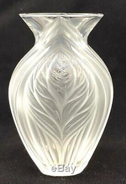 Lalique Crystal Pavie Vase Vintage Signed