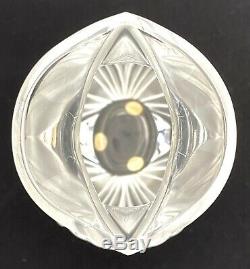 Lalique Crystal Pavie Vase Vintage Signed