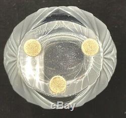 Lalique Crystal Pavie Vase Vintage Signed