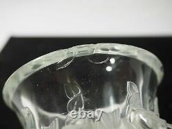 Lalique Crystal Signed Dampierre Birds Vase