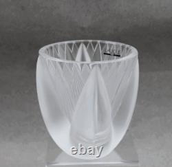 Lalique Crystal Thebes 4 5/8 Vase Egyptian Inspired French Art Glass