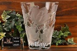 Lalique Crystal Vase, pre-1978 Ispahan Roses Vase