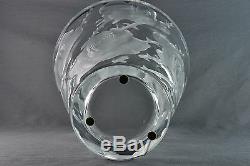 Lalique Crystal Vase, pre-1978 Ispahan Roses Vase