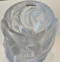 Lalique Dauphin Dolphin Vase Frosted Crystal 7 mint new condition