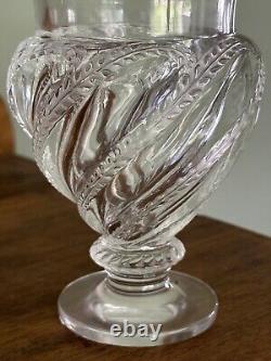 Lalique Ermenonville Clear Crystal Glass Vase 5.75