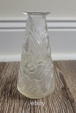 Lalique France 4 Soliflore Sirene Mermaid Bud Vase 1252600 Frosted Glass Clear
