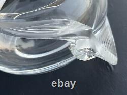 Lalique France Adelaide Flying Doves Vase Oval Bowl Frosted French Deco PREOWNED