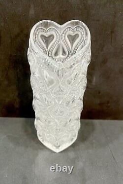 Lalique France Amour Vase Hearts Valentines Day