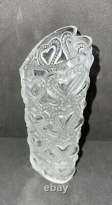 Lalique France Amour Vase Hearts Valentines Day