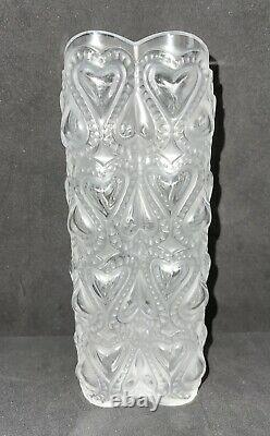 Lalique France Amour Vase Hearts Valentines Day