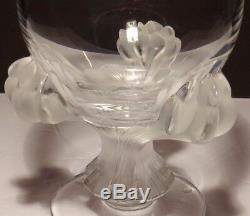 Lalique France Bagheera Lions Paw Crystal Vase / Bowl 8 1/2 Tall Marked