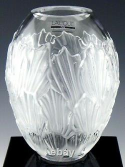 Lalique France Crystal 8 LARGE VASE SANDRIFT Mint Unused
