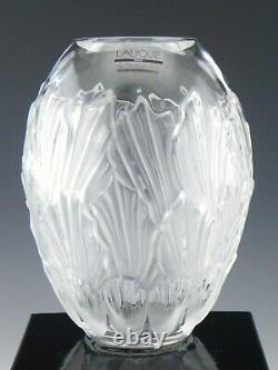 Lalique France Crystal 8 LARGE VASE SANDRIFT Mint Unused
