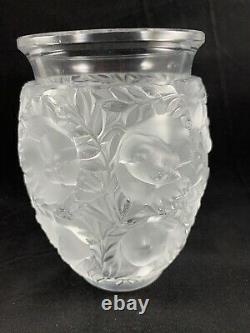 Lalique France Crystal BAGATELLE SPARROW BIRDS VASE