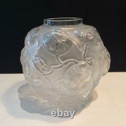 Lalique France Crystal Lady Bug Vase Signed E4254