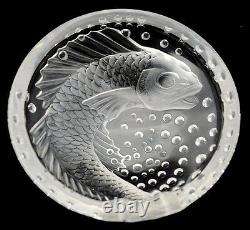 Lalique France French Art Glass Concareau Fish Cigar Ash Tray Ashtray Bowl Vase