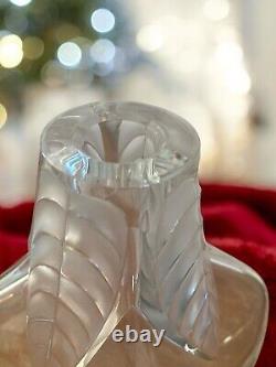 Lalique France Frosted Glass Crystal Osumi Vase