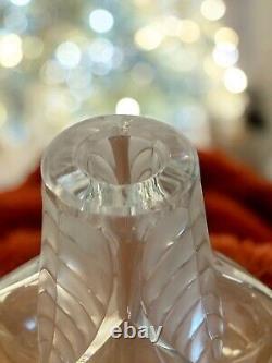 Lalique France Frosted Glass Crystal Osumi Vase