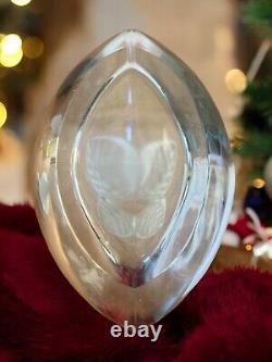 Lalique France Frosted Glass Crystal Osumi Vase