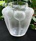 Lalique French Crystal Bali Vase Mint signed Authentic and Corgeous