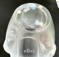 Lalique French Crystal Bali Vase Mint signed Authentic and Corgeous