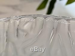 Lalique French Crystal Oceania Dolphins Vase Large 14 24lb Mint Signed Gorgeous