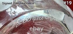 Lalique French Crystal'Sandrift' Shell Vase SIGNED WithSticker