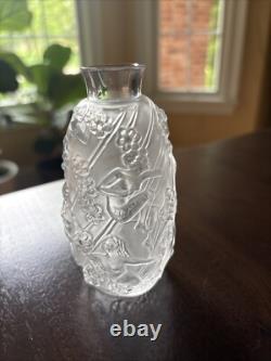 Lalique French Glass Femme Fleurs Bud Vase 4 / 10cm Woman & Flowers- Mint